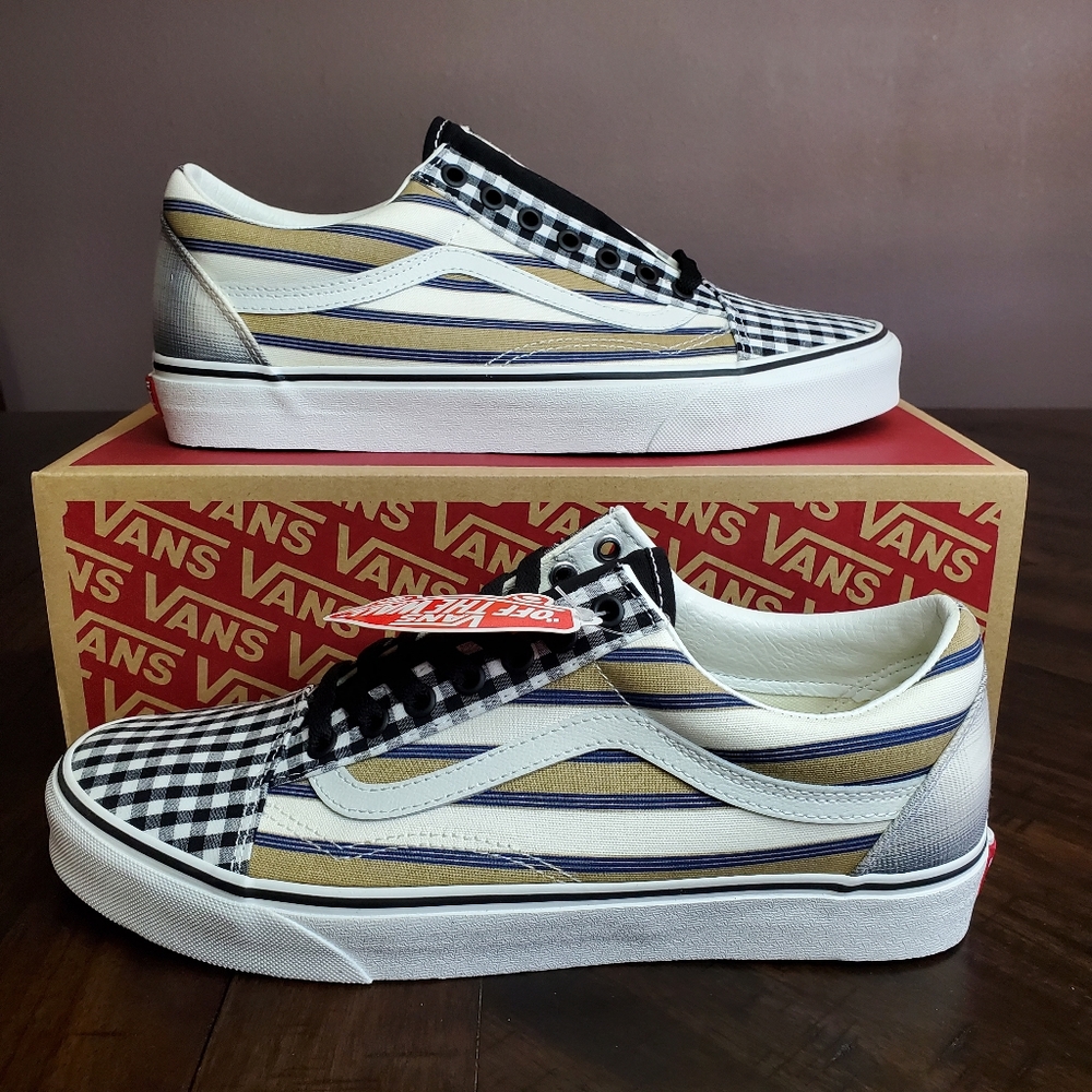 Vans Old Skool Prep Retro Balnc de Blanc Men Size 10, equivalent to Women  11.5